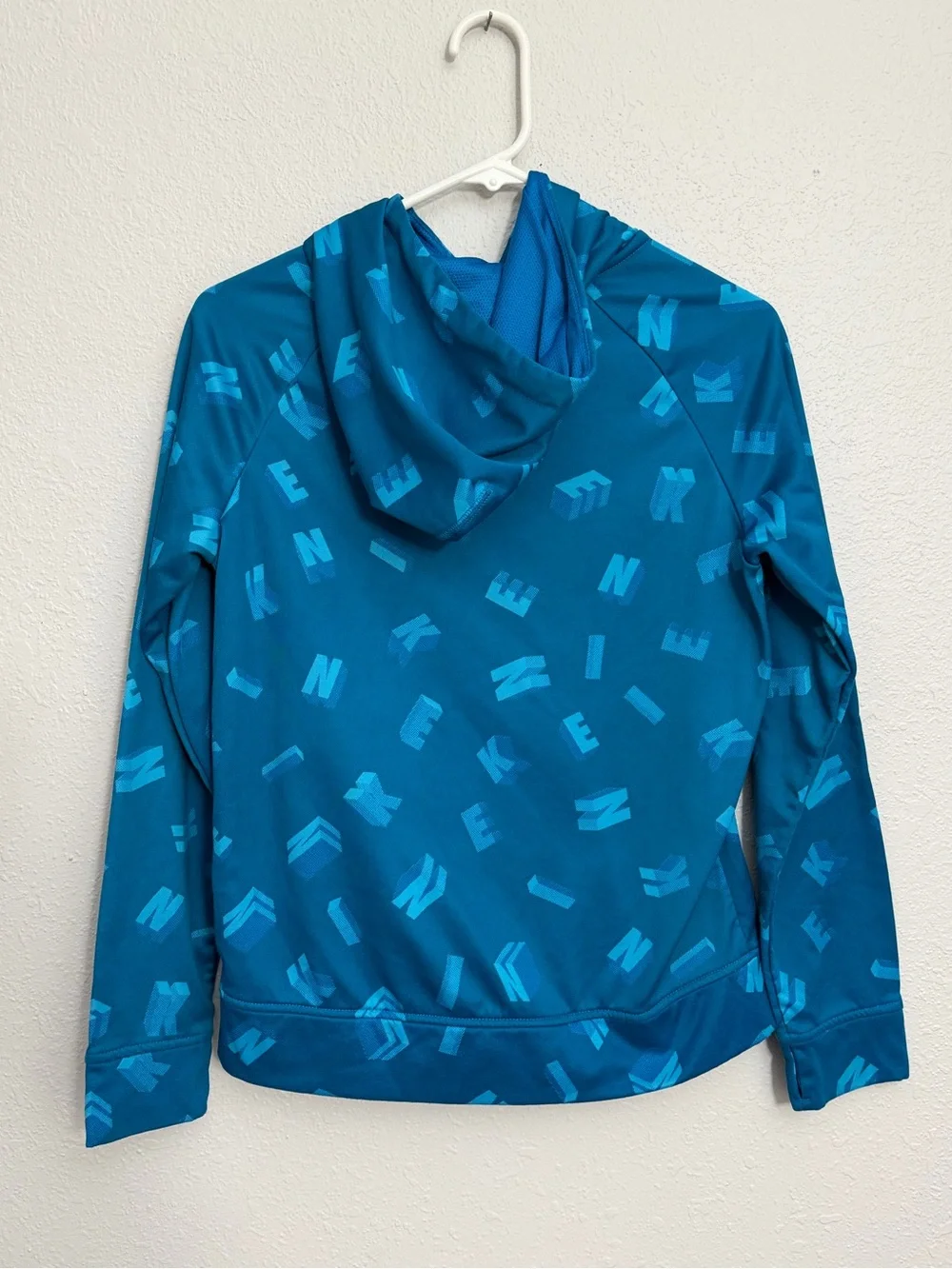 Nike Turquoise Blue Therma-FIT Pullover Hoodie
